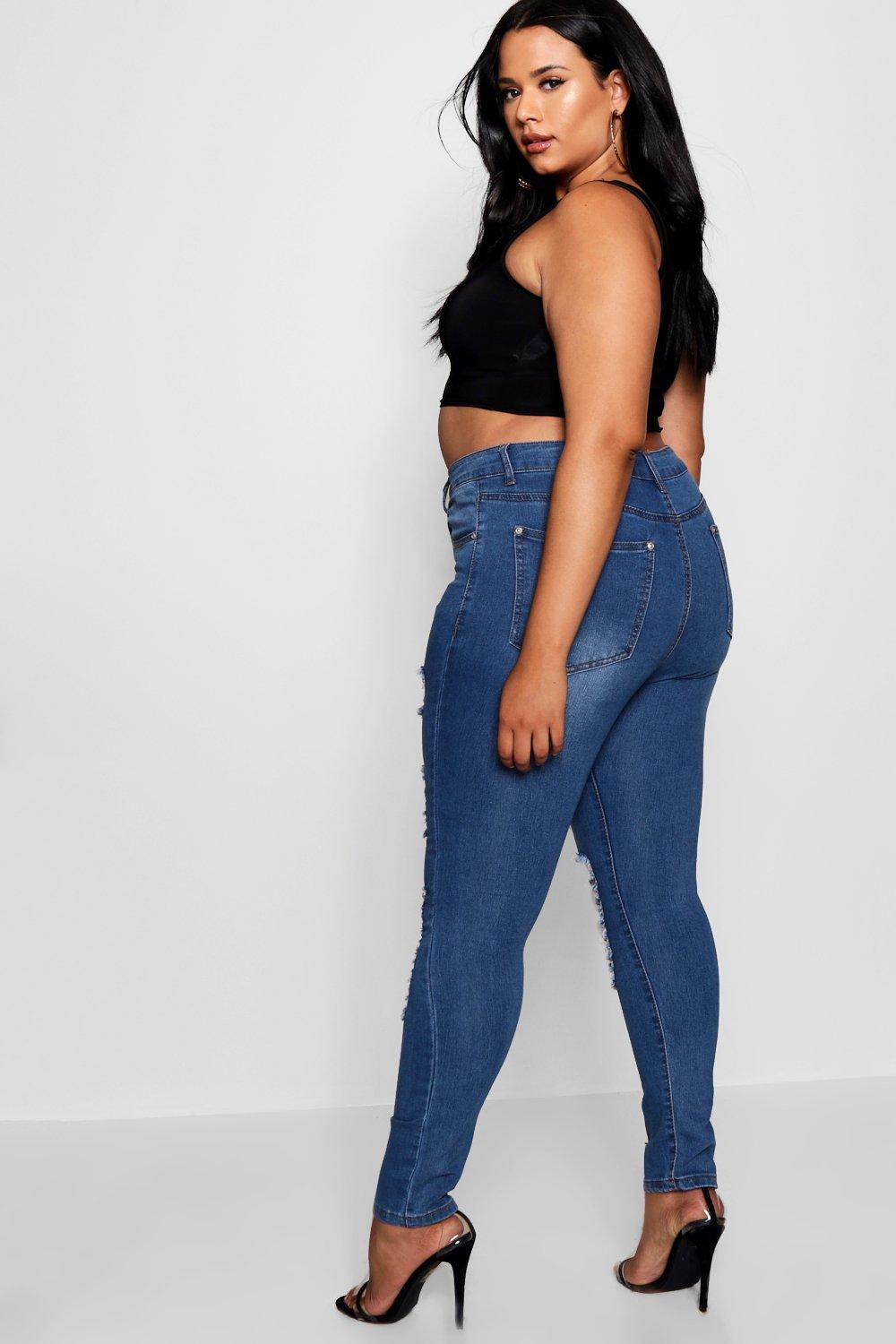 Plus size super cheap stretch jeans